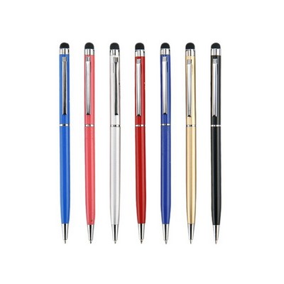 Metal Twist Ballpoint Pen with Stylus Tip