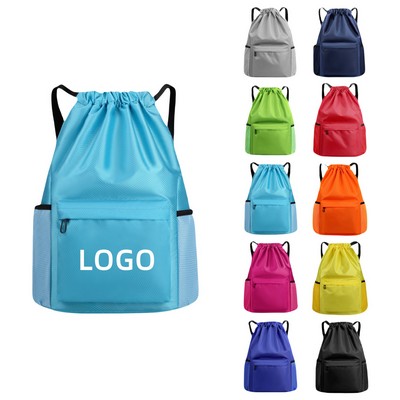 Waterproof Oxford Cloth Drawstring Backpack Bag