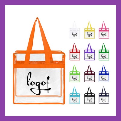 PVC Clear Stadium Tote Bag
