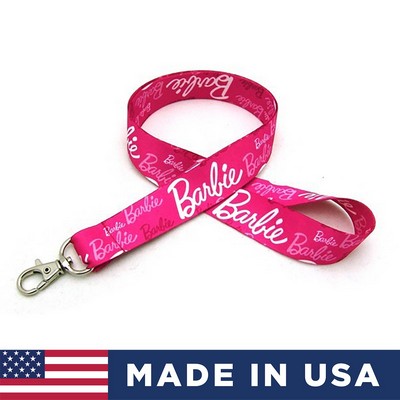 1" Digitally Sublimated Lanyard w/ Deluxe Swivel Hook