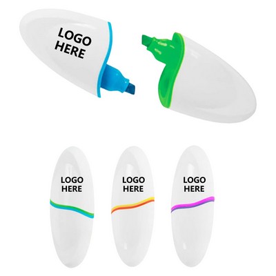 Dual-Ended Two-Tone Highlighters - Customizable Study Markers