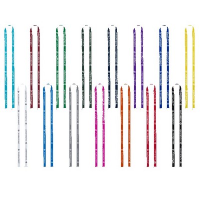 IMPORT Rush 1/2" Polyester 2-Ended Lanyard with Dual Sewn Silver Metal Split-Ring