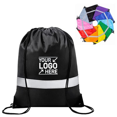 Reflective Drawstring Backpack (13" X 16")
