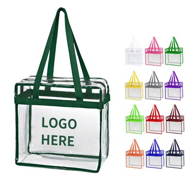 Clear PVC Stadium Tote Bag