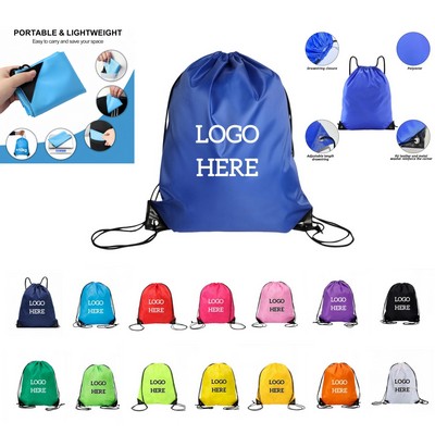 Waterproof 210D Polyester Drawstring Backpack