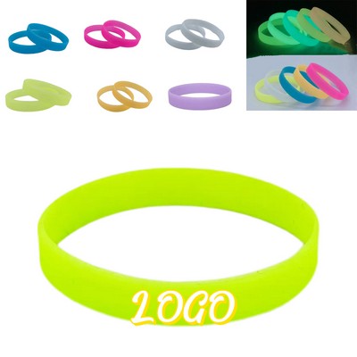 Custom Glow in the Dark Silicone Wristbands Night Glow Bands
