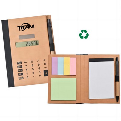 Recycle Write Notebook & Pen with Calculator