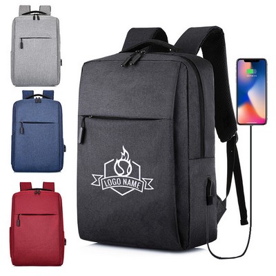 Multi-Compartment Ergonomic Laptop Backpack with USB Port