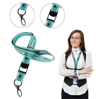 Custom 3/8" Lanyard w/ Lobster Claw & Metal Crimp