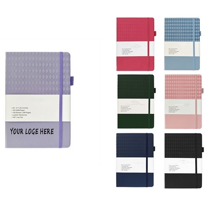 Eco-Friendly Diamond-Pattern Hardcover Notebook