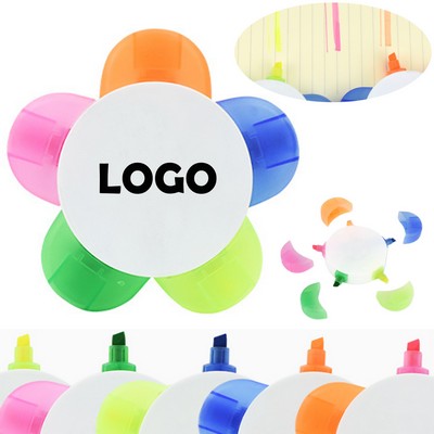Flower Shaped Plastic Highlighter
