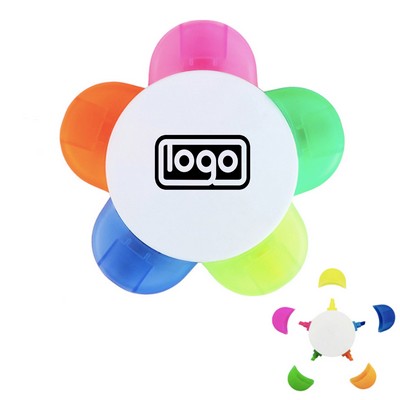 Petal Shaped 5 Color Highlighter