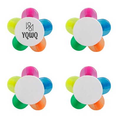 Flower Shape 5 Color Highlighter Marker