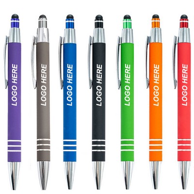 Softy Rubber Metal Stylus Pen