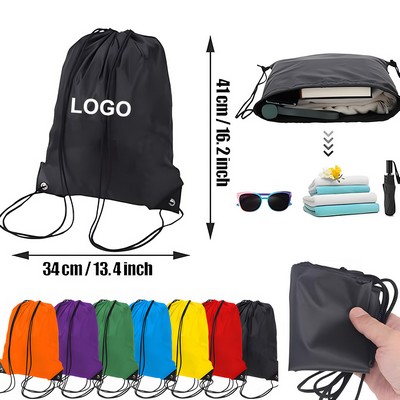 Adjustable Foldable Drawstring Backpack (16 1/5"x13 2/5")