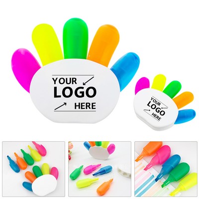Five-Color Hand-Shaped Highlighter