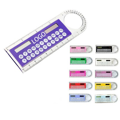 Ruler With Calculator And Magnifying Glass