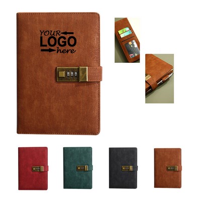Leather Password Vintage Notebook