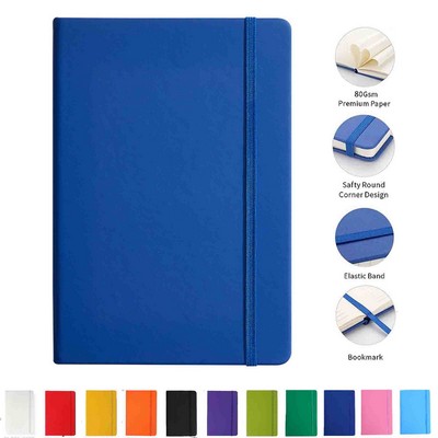 Soft Premium PU Leather Notebook w/ Matching Close strap
