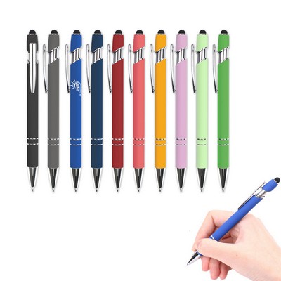 Smooth Metal Ballpoint Pen with Dual Rings