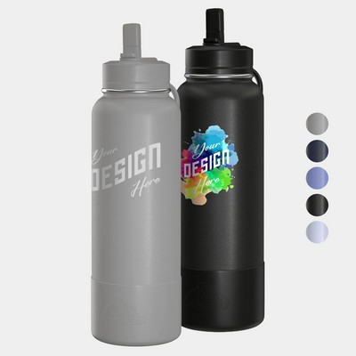 40 oz Hydrapeak® Stainless Steel Insulated Sport Straw Water Bottle