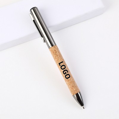 Wheat Straw Cork Grip Pen Metal Clip Writing Quick