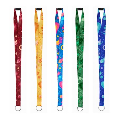 3/4" Full Color Dye-Sublimated Lanyard W/ Safety Breakaway
