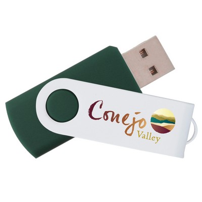 iClick® White Swivel USB Flash Drive 32GB