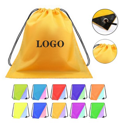 Playful Cape Cinch Bag - 210D Polyester