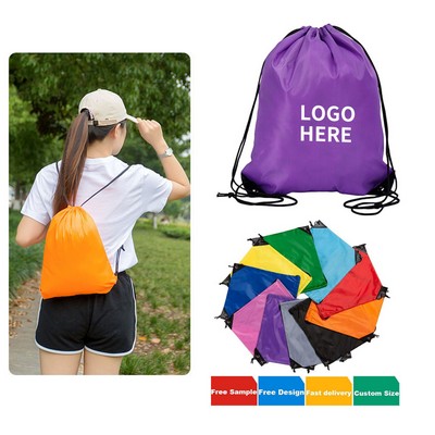 210D Polyester Cinch-Top Sports Bag