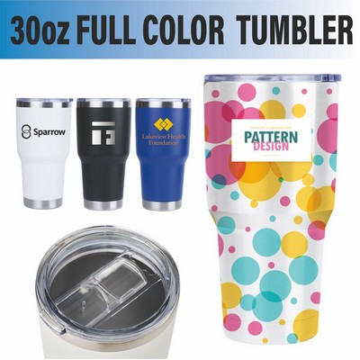 30 Oz. Full Color Vacuum Sealed Tumbler
